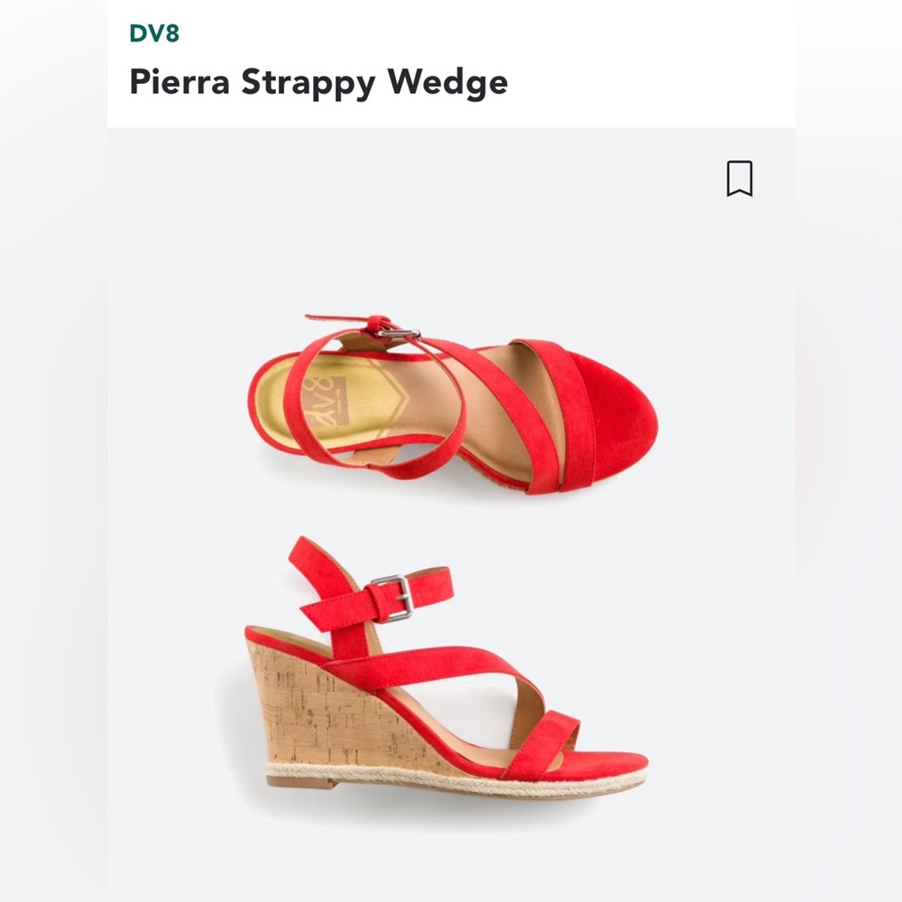 DV8 Pierra Strappy Wedge Sandal size 8